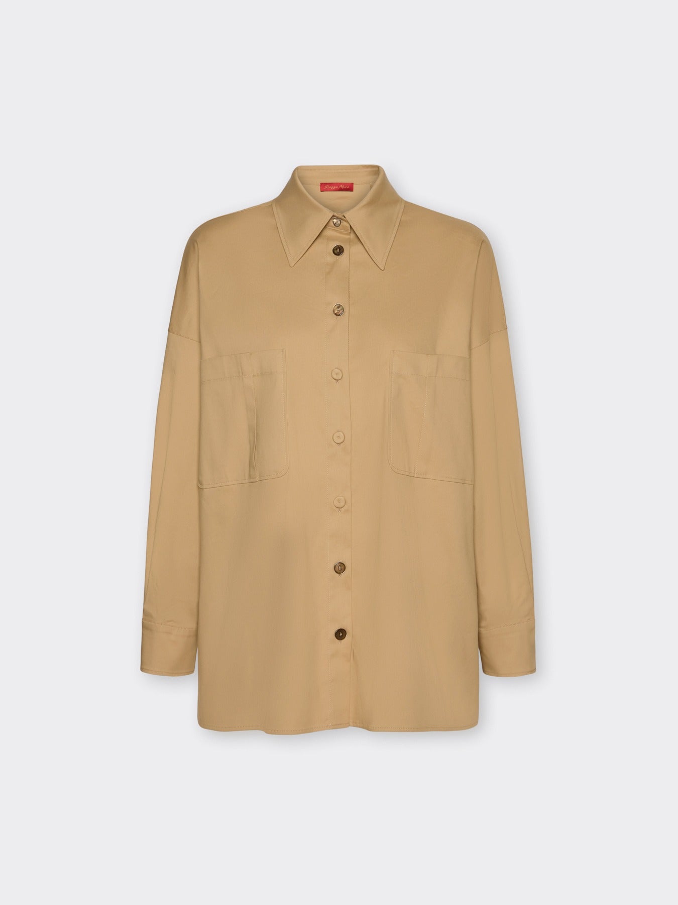 Camicia lunga in gabardina