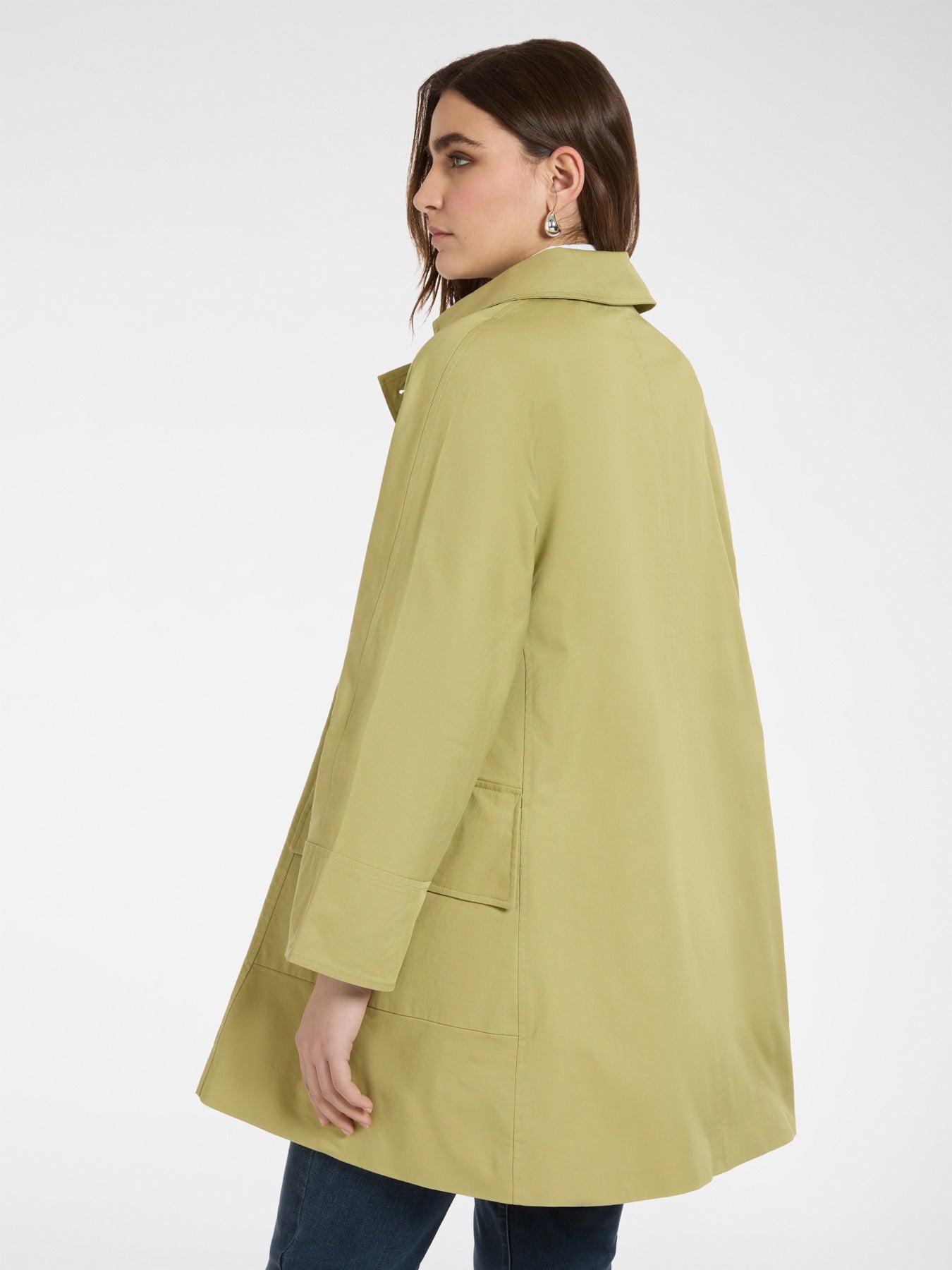 Trench doppiopetto in gabardine