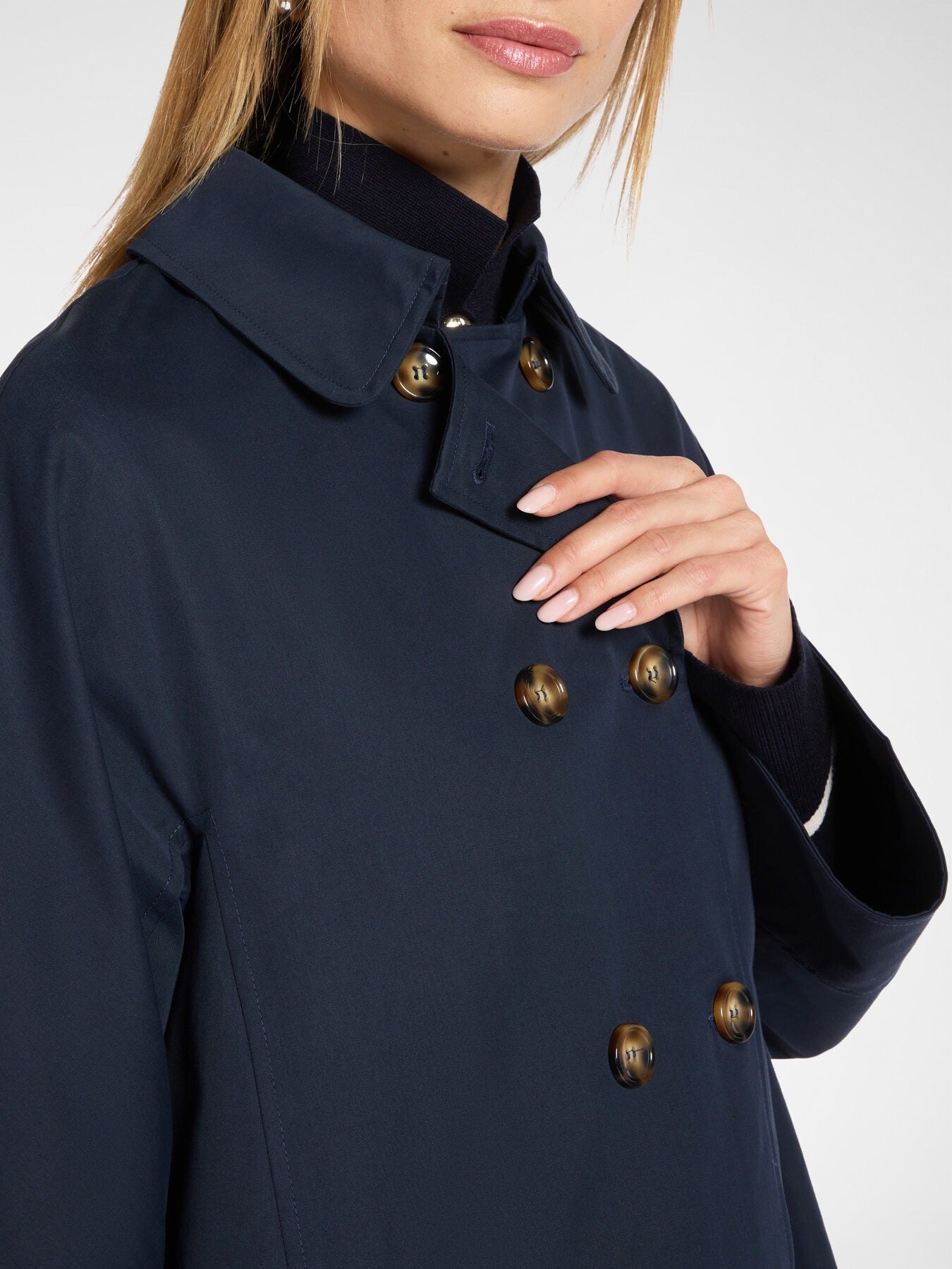 Trench doppiopetto in gabardine
