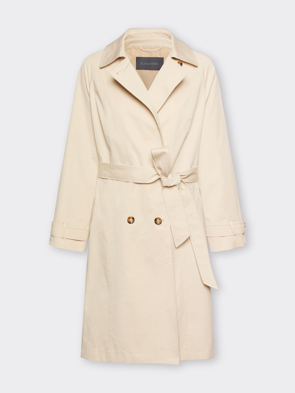 Trench doppiopetto in gabardina