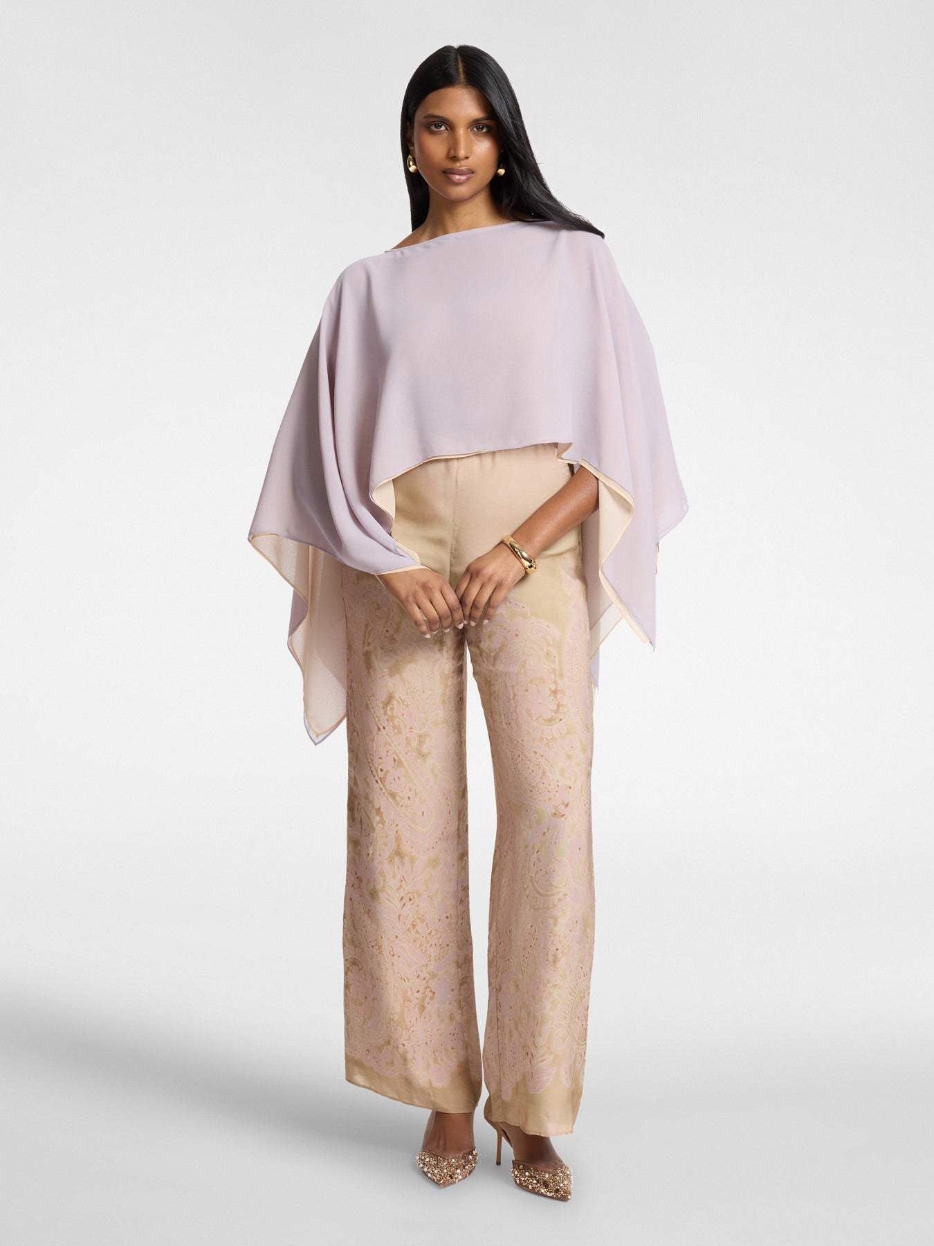 Mantella doppia in georgette