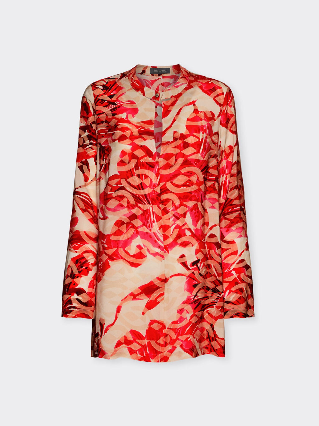 Blusa lunga stampata