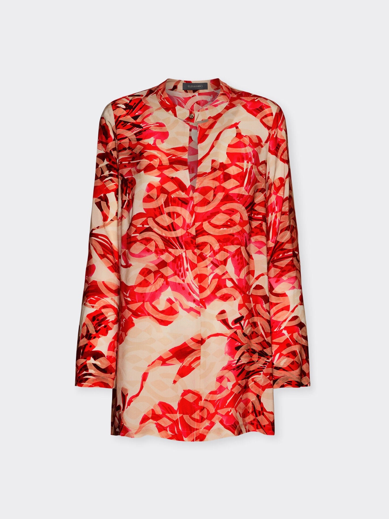 Blusa lunga stampata