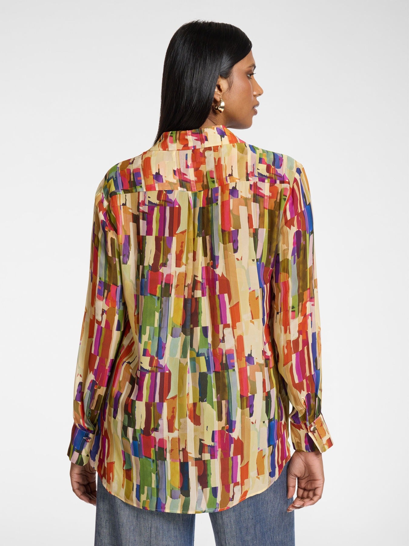 Camicia in viscosa stampata